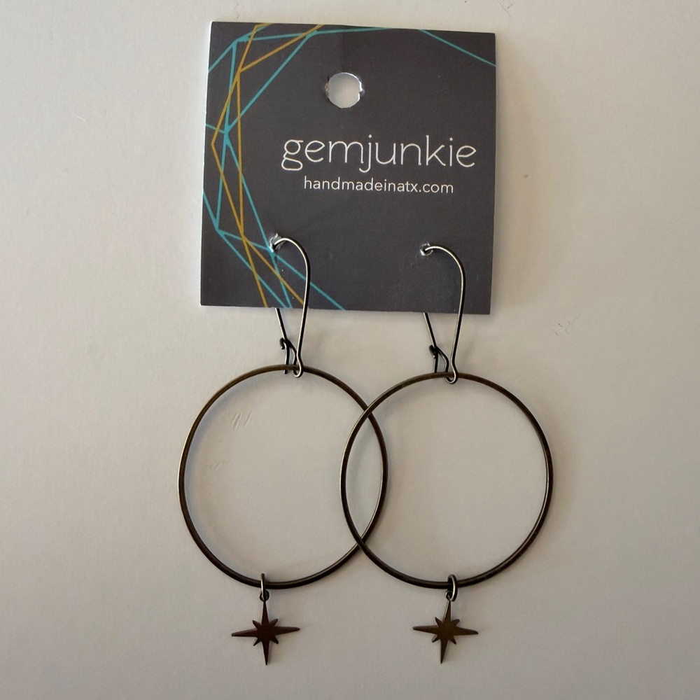 Bronze Star Hoop Earrings 💫✨